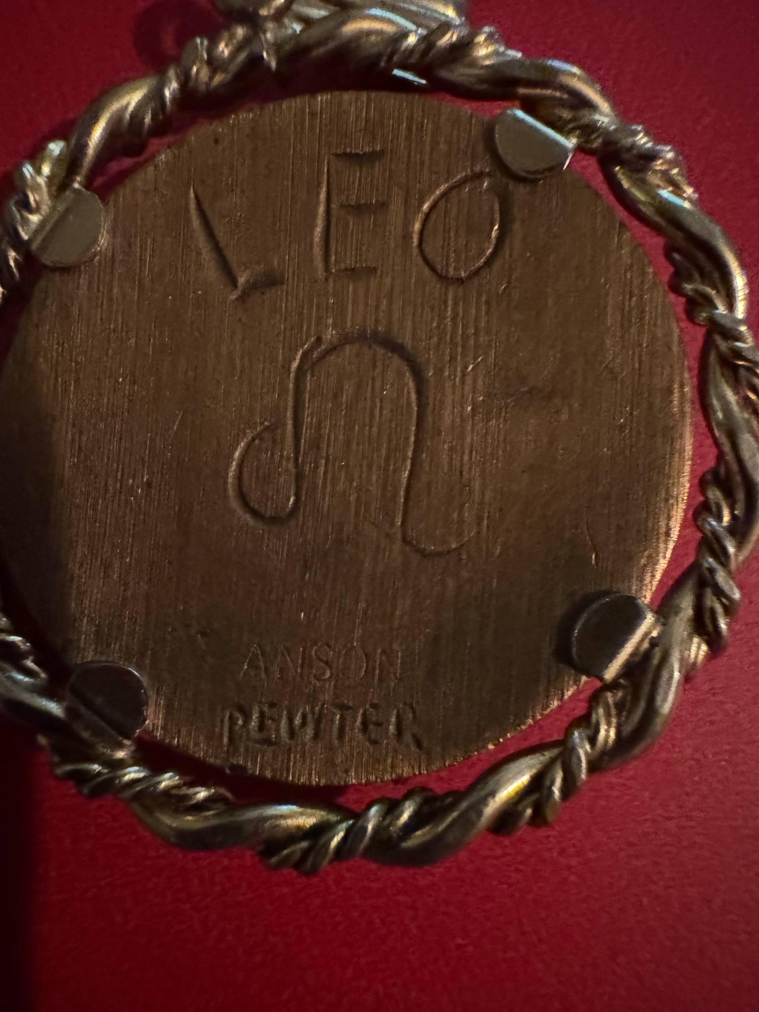 Anson Pewter Taurus/Rope Pendant